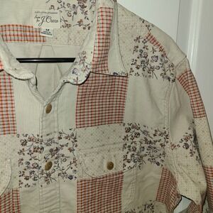 J. Crew Garment-dyed corduroy Cowgirl size M in print patchwork pattern Western